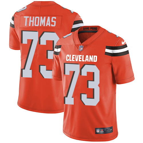 Nike Browns #73 Joe Thomas Orange Alternate Youth Stitched NFL Vapor Untouchable Limited Jersey